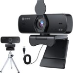 4K Webcam for PC, 4K UHD USB Webcam with Microphone, Auto Focus, Low Distortion, Privacy Cover, PC Camera w/Tripod Stand for Zoom, Skype, Teams, Laptop, Conferencing, Calling, NewEye 60 - Image 2