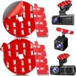4Pcs Adhesive Sticky Pads for Front and Rear Dash Cam, Heat Resistant Round Mounting Tape for Dashcam Suction Cup Mount, Double Sided 3M Sticker Replacement Attach to Windshield, Car Window/Glass - Image 2