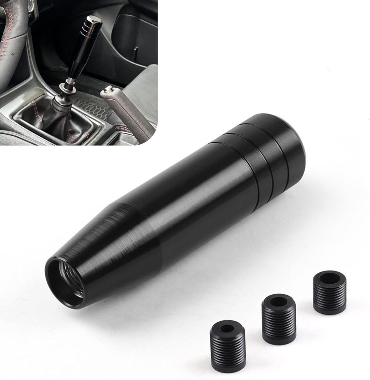 5.12" Shift Knob, Aluminum Alloy Automatic Gear Shift Knob, Heavy Weighted Long Stick Shifting Lever Handle Fit Most Manual Automatic Transmission - Image 2