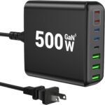 500W USB C Charger Block, 8-Port USB C Charging Station Fast Charging PD 120W PC Laptop Charger Adapter Compatible with MacBook Pro/Air/All iPad,DELL, iPhone 16/15/14/13/Pro Max/Galaxy Note - Image 2
