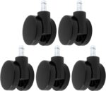 5PCS Soft Edge Casters Twin Wheel Non-Hooded Caster Compatible with Herman Miller Chair Compatible with Verus Compatible with Lino Compatible with Cosm - Image 2