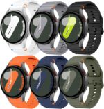 6-Pack Sport Band for Samsung Galaxy Watch 7 Band 40mm 44mm，No Gap Soft Silicone Strap for Galaxy Watch FE 6 5 4 Band 40mm 44mm/Watch 6/4 Classic 47mm 43mm 46mm 42mm/Watch 5 pro 45mm Men Women - Image 2