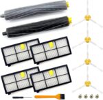 9 Pack Replacement Parts Compatible for iRobot Roomba 800 900 Series 960 860 805 850 980 861 864 866 870 871 880 890 891 981 985 961 Vacuum Cleaner,1 Set Roller Brushes,4 Filters,4 Side Brushes - Image 2