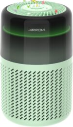 AIRROMI Air Purifier for Bedroom Home,HEPA Filter,Covers Upto 549 Ft²,Quiet 360°intake Air Cleaner with Fragrance ponge for Better Sleep,Night Light,Filters Smoke,Pet Dander,Allergies,Dust,A2005 Green - Image 2