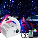 AMKI Bluetooth 10W Twinkle Fiber Optic Light Kit Mixed 460pcs 9.8ft RGBW Starlight Headliner Car Home Ceiling Decor APP/Remote Control Sound Activated 0.03in+0.04in+0.06in Fiber Optical Cable Strand - Image 2