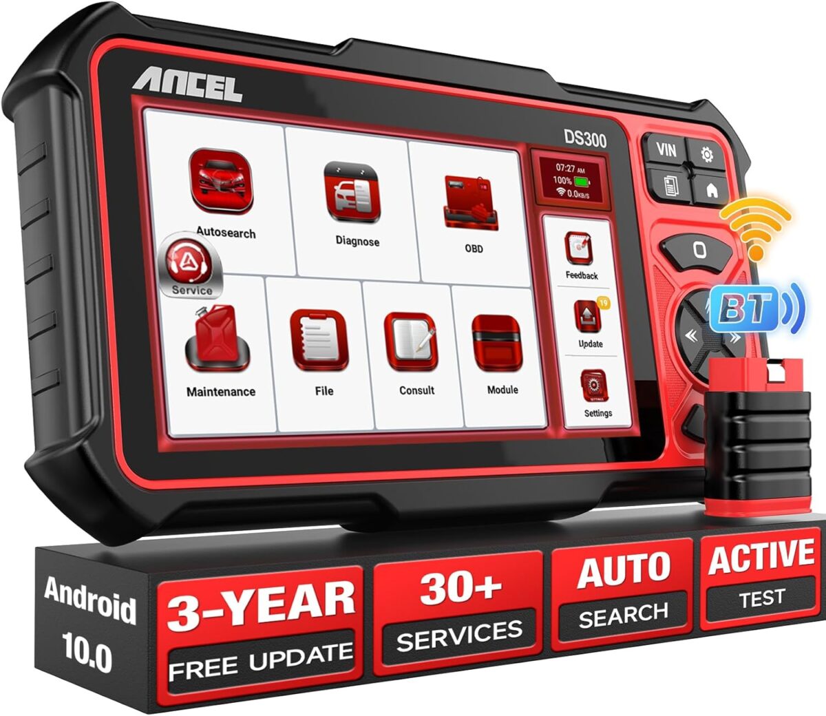ANCEL DS300 Professional Bidirectional Scanner – All Systems Diagnostic Tool with 30+ Services, Wireless OBD2 Scanner, FCA Autoauth & 3-Year Updates for Cars, Trucks - Image 2