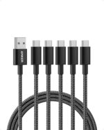 ANKER Cable [5 Pack, 6FT], USB A to USB C Cable for Samsung Galaxy S10 S10+, LG V30, Beats Fit Pro and More (Black) - Image 2
