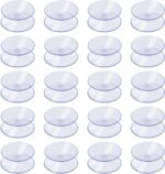 AQUANEAT 20 Pack 0.8 Inch Double Sided Suction Cups for Glass Table Top Home Organization - Image 2