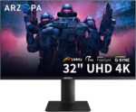 ARZOPA 32” 4K UHD (3840x2160) Gaming Monitor 144HZ IPS Screen, Height Adjustable Stand, VESA Mountable, Support AMD Freesync & NVIDIA G-Sync, DP 1.4, HDMI 2.1 -M3RC - Image 2