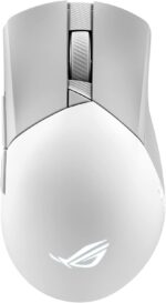 ASUS ROG Gladius III Wireless Gaming Mouse, 36000 DPI, 6 Buttons, Replaceable Switches, Paracord Cable - White - Image 2
