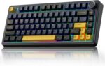 AULA F75 75% Wireless Mechanical Keyboard, Hot Swappable Creamy Keyboard, Pre-lubed Greywood Switches RGB Backlit Gaming Keyboards, 2.4GHz/Type-C/BT5.0(Cool Black) - Image 2