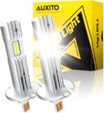 AUXITO 2025 Upgraded H1 LED Light Bulb, 1:1 Mini Size, No Adapter Required Easy install, 6500K White, H1ll Fanless LED Kit Fog lights, Canbus Ready, Plug and Play, Pack of 2 - Image 2