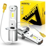 AUXITO H3 LED Bulb, 16,000LM 600% Super Brighter, 10 Years Lifespan, 1:1 Size Plug-n-Play, 100% Perfect Installation, H3 LED Fog Lighr Bulb for Fog Lamp, DRL, Canbus Ready, Pack of 2 - Image 2