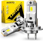 AUXITO H7 LED Forward Light Bulb, 500% Brighter 6500K White, No Adapter Needed, Simply Plug n Play, Built-in Fan, H7ll LED Bulbs for Fog Light DRL, Pack of 2 - Image 2