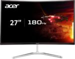 Acer Nitro 27" WQHD 2560 x 1440 1500R Curved PC Gaming Monitor | AMD FreeSync Premium | 180Hz Refresh | 1ms VRB | VESA Mountable | HDR10 | 1 x Display Port 1.2 & 2 x HDMI 2.0 | EDA270U Pbmiipx - Image 2