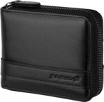 Admetus Men's Genuine Leather Short Zip-around Bifold Wallet - Image 2