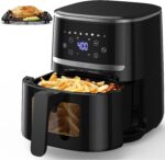 Adoolla Air Fryer Oven 5 Qt Large Oil Free Touch Screen 1500W Mini Oven Combo with 7 Accessories, One-Touch Digital Controls, Nonstick Tray & Dishwasher-Safe Detachable Square Basket, Timer - Image 2