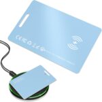 Air Tag (2025) iOS Only Bluetooth Tracker Card with Apple Find My, Rechargeable Smart Card Wallet Finder GPS Tracker, Keys Finder and Item Locator for Keys, Bags, Passports (Blue, 1 Pack) - Image 2