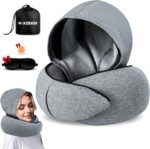 Airplane Pillow For Long Flight - Memory Foam Travel Pillow. Washable, Comfortable Breathable Cover. Carry Bag.Travel Neck Pillows For Airplanes, Best For Fong Flights, Home Use And Car Rides - Image 2