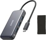 Anker 4-in-1 USB-C Hub with 60W Power Delivery, 3 USB-A Ports, 5Gbps Data Transfer Speed, Compatible with MacBook, iPad, and USB-C Laptops - Gray, Includes Travel Pouch - Image 2