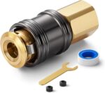 AstroAI C1 Upgraded Anti-Leak Air Chuck, 1/4 Inch FNPT Closed Flow Brass Tire Chuck, Quick Connector Lock Air Chucks for Tire Inflator Gauge and Air Compressor - Image 2