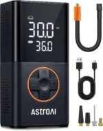 AstroAI L7 Tire Inflator Portable Air Compressor Cordless Bike Pump with Digital Dual Values Display, 150 PSI Car Tires Pump with LED Lights Air Pump for Cars, Motorcycles, Bikes, Balls - Image 2