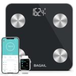 BAGAIL Smart Scale for Body Weight, Digital Bathroom Scale for BMI Weighing Body Fat, Body Composition Monitor Health Analyzer with Smartphone App, 400lbs/180KG -Black - Image 2
