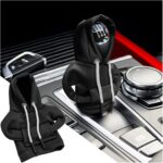 BELOMI Car Gear Shift Cover, Fashionable Hoodie Automotive Gear Shift Knob Protector, Mini Sweater Shirt Gear Shift Knob Cover, Universal Car Decor Accessories (Black) - Image 2