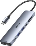BENFEI 7-in-1 USB C Hub with HDMI(4K@60Hz), 2 USB-A, 1 USB-C Data, 100W Charge, SD/TF Card Reader, Silicone Tangle-Free Cable Compatible with MacBook Pro/Air, iPad Pro, iMac, iPhone 15 Pro/Pro Max - Image 2