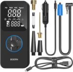 BOERN Tire Inflator Portable Air Compressor/Pump for Car with Digital Tire Pressure Gauge - Air Compressor (150PSI) for Car, Motorcycle and Bicycle with Powerbank Function - Image 2