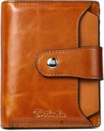 BOSTANTEN Women Leather Wallet RFID Blocking Small Bifold Zipper Pocket Wallet Card Case Purse with ID Window - Image 2