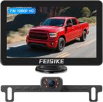 Backup Camera with IR Night Vision, 7 Inch 1080P HD Rear View Camera, Plug-Play, DIY Guide Lines, 150° Wide Angle, Back up Camera Systems for Truck Cars Pickups SUV Van - Image 2