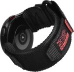 Band Compatible with Samsung Galaxy Watch 7 6 5 4 40mm 44mm/ Watch 6 4 Classic/Watch 5 Pro/Watch 3 Classic 41mm/Active 2, 20mm Nylon Replacement Sports Strap for Men Women(Black,L) - Image 2