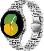 Bands Compatible with Galaxy Watch 7 / FE / 6/6 Classic / 5/5 Pro / 4/4 Classic / 3 41mm / Huawei GT3 42mm, 20mm Solid Stainless Steel Metal Replacement Strap for Women Men - Image 2