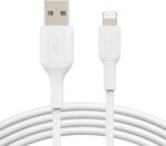 Belkin BoostCharge Lightning Cable - 9.8ft/3M - MFi Certified Apple iPhone Charger USB to Lightning Cable - iPhone Cable - iPhone Charger Cord - Apple Charger - USB Phone Charger - White - Image 2