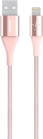 Belkin MIXIT DuraTek Lightning to USB Cable - MFi-Certified iPhone Charging Cable for iPhone 11, 11 Pro, 11 Pro Max, XS, XS Max, XR, X, 8/8 Plus and more (4ft/1.2m), Rose Gold - Image 2