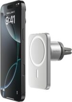 Belkin MagSafe Vent Mount Pro MagSafe iPhone Mount For Car - Silver - Image 2