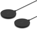 Belkin Quick Charge Wireless Charging Pad - 10W Qi-Certified Charger Pad for Apple iPhone, Samsung Galaxy, Airpods Pro & More, Charge While Listening to Music, Streaming Videos - 2-Pack Black (No PSU) - Image 2