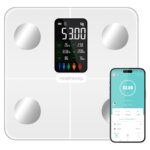 Body Fat Scale with Large VA Display, 15 Body Datas with Heart Rate, Smart Weight Scale Compatible with iOS & Android, Max 400lbs/180kg, 28cm, White - Image 2