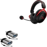 BoxWave Cable Compatible with HyperX Cloud II Wireless - USB-C to A PortChanger (2-Pack), USB Type-C OTG USB Portable Keychain - Slate Black - Image 2