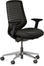 Branch Ergonomic Chair - A Versatile Desk Chair with Adjustable Lumbar Support, Breathable Mesh Backrest, and Smooth Wheels - Experience Optimal Comfort and Support - All Black - Image 2