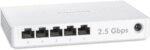 BrosTrend 5 Port 2.5GB Switch, Unmanaged Ethernet Switch for Game Console, PC, NAS, etc. 2.5 Gigabit Network Switch Fanless Plug & Play, Multi-Gigabit Switch, Desktop / Wall Mount, Lifetime Protection - Image 2