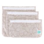 Bumkins Travel Bag, Toiletry, Baby, TSA Approved Pouch, Zip Bag, Quart Size Airline Compliant, Clear-Sided, Diaper Bag Organization, Makeup, Accessories, Set of 3 Sizes, Desert Boho - Image 2