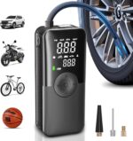 CARSUN Cordless Tire Inflator Portable Air Compressor,Car Tire Pump with Digital Dual Screen,150PSI Portable Air Pump for Car Tires with Deflation&Pressure Gauge,Suitable for Car,Motorcycles,Bicycles - Image 2