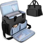 CURMIO Portable Printer Carrying Case Compatible with HP Tango/Tango X, OfficeJet 200/250, Wireless Mobile Printer Bag with 15.6” Laptop Sleeve and Accessory Pockets for Power Cable and Cartridges - Image 2