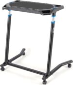 CXWXC Indoor Cycling Desk - Adjustable Height Bike Deak Laptop Stand Non-Slip Surface - Portable Bike Trainer Fitness Desk with Lockable Wheels - Image 2