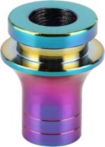 Car Shift Knob Boot Retainer, M12×1.25 Durable Aluminum Shift Boot Retainer Stick Shift Knob Adapter, Waterproof Rust-Proof Metal Manual Car Gear Shifter Lever Adapter Accessories (Colourful) - Image 2