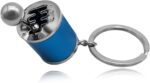 Car Shifter Gear Keychain, 6 Speed Shifter Shape Key Ring, Creative Gear Shift Stick Key Chain Fob, Car Accessories (Blue) - Image 2