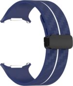 Carbon Fiber Pattern Strap for Samsung Galaxy Watch 7 Ultra 47mm Silicone Clasp Band for Galaxy Watch 7 Ultra Bracelet - Image 2