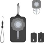 Case for Oura Ring 4 Charger,Soft Skin Silicone Case Cover with Keychain and Lanyard，Full Protective Case for Oura Ring 4 Charger Size 4/5/6/7/8/9/10/11/12/13/14/15-Black - Image 2